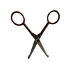 Nose Hair-Moustache-Beard-Eyebrow Scissors-Dark Wood Handle- Handcrafted in Italy