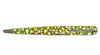 Green Mosaic Tweezers - Slanted Tip-made in Italy