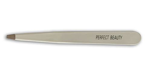 Perfect Beauty White Pro Tweezers - Flat Square Tip-made in Italy