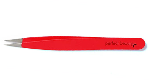 Perfect Beauty Red Pro Tweezers - Pointed Tip-made in Italy