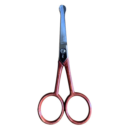 Nose Hair-Moustache-Beard-Eyebrow Scissors-Light Wood Handle- Handcrafted in Italy in Italy