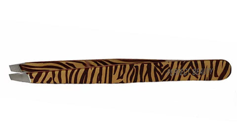 Tiger Safari Tweezers - Slanted Tip-made in Italy