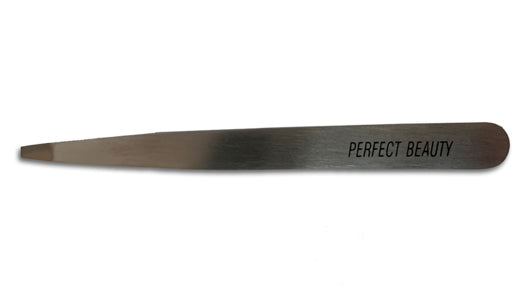 Perfect Beauty Stainless Steel Pro Tweezers - Flat Square Tip-made in Italy