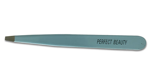 Perfect Beauty Light Blue Pro Tweezers - Flat Square Tip-made in Italy