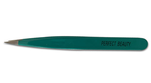 Perfect Beauty Green Pro Tweezers - Pointed Tip-made in Italy