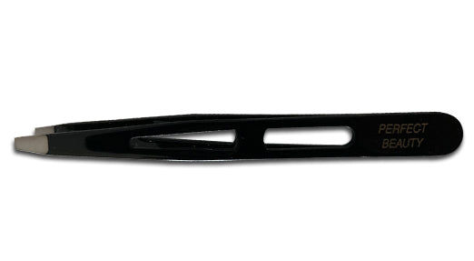 Perfect Beauty Black Pro Tweezers - Flat Square Tip- made in Italy