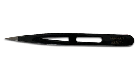Perfect Beauty Black Pro Tweezers - Pointed Tip-made in Italy