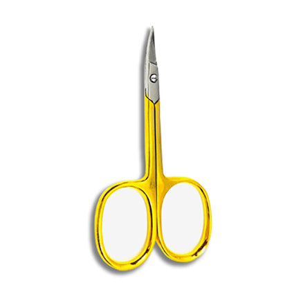 Curved Nail & Cuticle Scissors-3 1/2" gold plated Handles-made in Italy