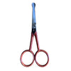 Nose Hair-Moustache-Beard-Eyebrow Scissors-Light Wood Handle- Handcrafted in Italy in Italy