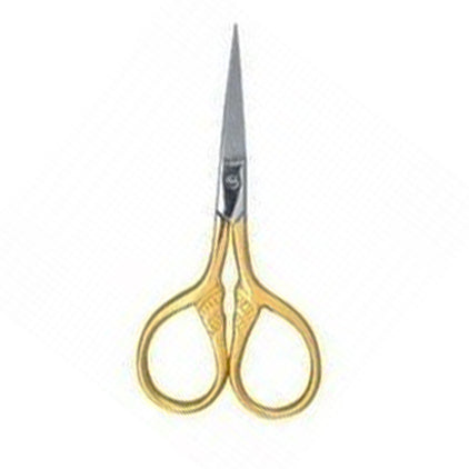 3 1/2" nail wrap scissors with gold handles-made in Italy