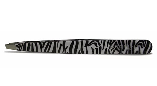 Perfect Beauty Zebra Tweezers - Slanted Tip-made in Italy