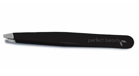 Perfect Beauty Black Pro Tweezers - Slanted Tip-made in Italy