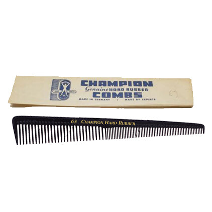 7½" Sloping Back Champion Barber Comb # 63-made in Germany