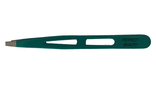 PERFECT BEAUTY green PRO TWEEZERS - FLAT SQUARE TIP-made in Italy
