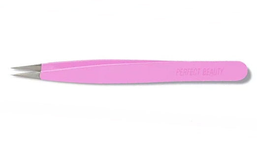 Perfect Beauty Pink Pro Tweezers - Pointed Tip-made in Italy