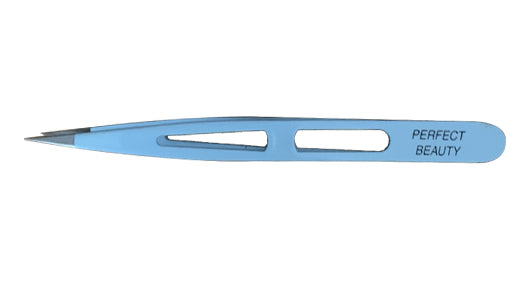 PERFECT BEAUTY LIGHT BLUE PRO TWEEZERS - POINTED TIP-made in Italy