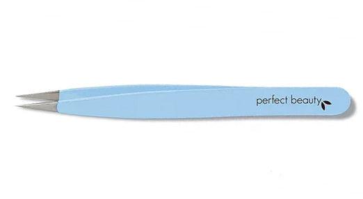Perfect Beauty Light Blue Pro Tweezers - Pointed Tip-made in Italy