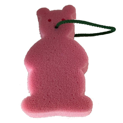 PERFECT BEAUTY BATH SPONGE-pink bear-made in Poland