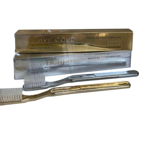 Piave Chrome Plated Toothbrush Tynex Bristle Medium